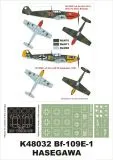 Bf 109E-1 super mask for Hasegawa 1:48