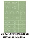 P-51 Mustang National Insignia 1:72