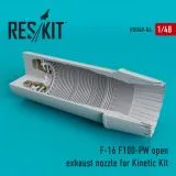 F-16 (F100-PW) open exhaust nozzles for Kinetic 1:48