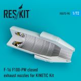 F-16 F100-PW closed exhaust nozzles for KINETIС 1:72