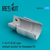 F-16 F110-GE open exhaust nozzles for Hasegawa 1:72 F-16 F110-GE open exhaust nozzles for Hasegawa 1:72