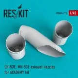 CH-53E, MH-53E exhaust nozzles for ACADEMY 1:48 CH-53E, MH-53E exhaust nozzles for ACADEMY 1:48