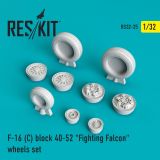 F-16 (C) block 40-52 "Fighting Falcon" wheels set 1:32