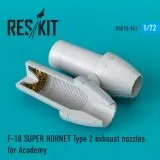 F/A-18E/F exhaust nozzles for Academy (Type 2) 1:72