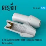 F/A-18E/F Type 1 exhaust nozzles for Academy 1:72