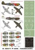 P-40N Super mask for Hasegawa 1:48