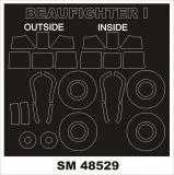 Beaufighter Mk I mask for Revell 1:48 Beaufighter Mk I mask for Revell 1:48