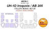 UH-1D Iroquois / AB 205 mask (double sided) for Italeri 1:48