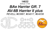 Harrier GR. 7 / AV-8B mask for Revell 1:144 Harrier GR. 7 / AV-8B mask for Revell 1:144