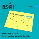 Hawker Hunter FGA.9 mask for Revell 1:72