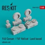 F4U Corsair / F6F Hellcat Land based wheels set 1:48 F4U Corsair / F6F Hellcat Land based wheels set 1:48
