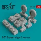 B-57 Canberra type 1 wheels set 1:48