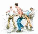 USS Gato class crew (canon crew in action) 1:72