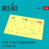 F-104 J/G mask for Kinetic 1:48 F-104 J/G mask for Kinetic 1:48