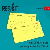 MiG-25RB mask for ICM 1:48 MiG-25RB mask for ICM 1:48