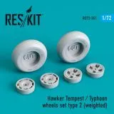 Hawker Tempest/Typhoon wheels set type 2 1:72
