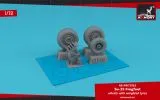Su-25 wheels w/ weighted tyres & mudguard 1:72 Su-25 wheels w/ weighted tyres & mudguard 1:72