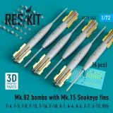 Mk.82 bombs with Mk.15 Snakeye fins 1:72