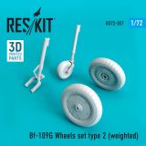 Bf 109G wheels set type 2 1:72 Bf 109G wheels set type 2 1:72