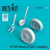 Bf 109G wheels set type 1 1:72