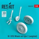 Bf 109G wheels set type 2 1:48 Bf 109G wheels set type 2 1:48