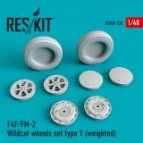 F4F/FM-2 "Wildcat" wheels set type 1 1:48