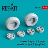 Hawker Tempest/Typhoon wheels set type 2 1:48