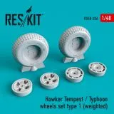 Hawker Tempest/Typhoon wheels set type 1 1:48