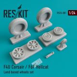 F4U "Corsair" / F6F "Hellcat" Land based wheels 1:24