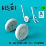 Bf 109G Wheels set type 1 1:35 Bf 109G Wheels set type 1 1:35