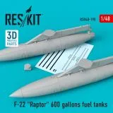 F-22 "Raptor" 600 gallons fuel tank 1:48 F-22 "Raptor" 600 gallons fuel tank 1:48