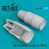 MiG-29 exhaust nozzles ICM 1:72