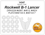 B-1 Lancer mask for Dragon 1:144