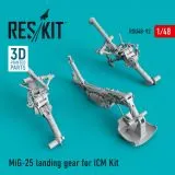 MiG-25 landing gear for ICM 1:48
