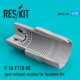F-16 F110-GE open exhaust nozzles for Academy 1:72
