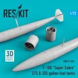 F-100 Super Sabre 275 & 335 gallon fuel tanks 1:72