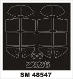 Zlin 326 mask for Eduard 1:48 Zlin 326 mask for Eduard 1:48