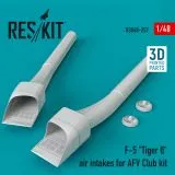 F-5 "Tiger ll" air intakes for AFV Club 1:48 F-5 "Tiger ll" air intakes for AFV Club 1:48