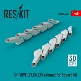 Bf 109E (E1,E4,E7) exhaust for Eduard 1:48