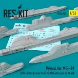 MiG-29 Pylons (APU-470 for R-27 & APU-60 for R-60) 1:32 MiG-29 Pylons (APU-470 for R-27 & APU-60 for R-60) 1:32