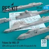 MiG-29 Pylons (APU-470 for R-27 & APU-73 for R-73) 1:72