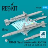 AGM-88 "Harm" missiles with LAU-118A 1:72 AGM-88 "Harm" missiles with LAU-118A 1:72