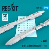 BRU-3A bomb racks for F-111 1:72 BRU-3A bomb racks for F-111 1:72