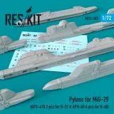 MiG-29 Pylons (APU-470 for R-27 & APU-60 for R-60) 1:72