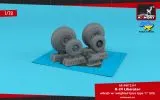 B-24 Liberator wheels w/ weighted tyres type "c" 1:72
