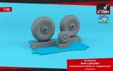 Avro Lancaster wheels mid type w/ weighted tyres 1:48