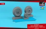 Avro Lancaster / Lincoln wheels late type w/ weighted tyres 1:48