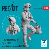 F-35A "Lightning II" pilot standing on a ladder (Type 1) 1:48 F-35A "Lightning II" pilot standing on a ladder (Type 1) 1:48