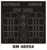 Curtiss-Wright CW-22B mask for Dora Wings 1:48