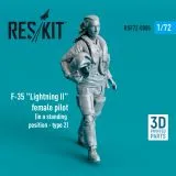 F-35 "Lightning II" female pilot (type 2) 1:72
